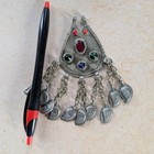 Kuchi Pendant Vintage Tribal Jewelry With Paisley Dangles Afghan  20877 