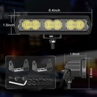 2x 6  Cree Led Pods Work Light Bar Slim Flood Offroad Driving Truck Utv Atv 4wd