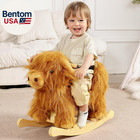 Baby Rocking Horse highlander Cattle Wooden Rocking Horse For Toddlers 1 Year Ol