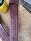 Handmade Leather Back Cinch Billets  Pair  Floral  Usa Leather
