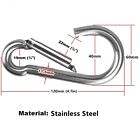 2 4 8 12 Pcs Of 4 7 Inch Carabiner Clips Stainless Steel Spring Snap Hook 660 Lb