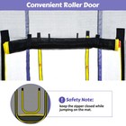 7ft Round Recreational Trampoline With Safety Enclosure Net  Slide And Ladder