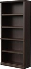 70  Dark Cherry Bookcase 5 Tier Open Storage Shelves Tall Bookshelf Organizer