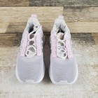 Adidas Racer Tr21 Kids Shoes Sz 2 White Blue Tint Round Toe Lace Up Sneakers