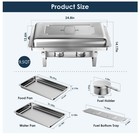 Chafing Dishes Buffet Set 4 Pack 9 5 Qt Stainless Steel Chafer For Catering