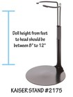 Kaiser Doll Stand 2175 - Black Doll Stand For 8  To 12  Dolls And Action Figures