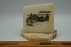 Vintage Jerusalem Stone Souvenir Plaque Israel Holy Land Desk Ornament Art