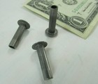 Lot 100 Plain Steel Truss Head Semi-tubular Rivet 3 16  X 3 4  Long   5 8  Grip