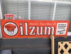Large Vintage Oilzum 30   Porcelain Metal Sign Gasoline Gas Oil Petroleana