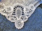 Vtg  Handmade Wedding Bride s Hankie Wt Lawn Linen Brussels Princess Lace    140