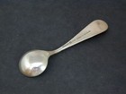 Antique Jacobi   Jenkins Sterling 3    Master Salt Spoon Kings Shell 925 Silver