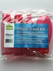 Red Igo 5 Piece Travel Kit  Meets Tsa Regulations  Airline  Camping  Spa