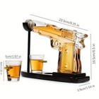 Pistol Whiskey Decanter Set   2 Pistol Glasses - Unique Whiskey Set