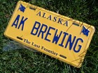 Alaska Ak Brewing Co  the Last Frontier  License Plate Metal Original