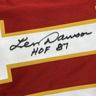 Framed Autographed signed Len Dawson 33x42 Hof 87 Kansas City Red Jersey Jsa Coa