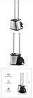 Stainless Steel Bathroom Cleaning Toilet Bowl Brush And Plunger Combo Set Black