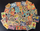 Collection Of C1940-50 Matchbox Labels India Unusual Graphics 99 Diff Incl Large