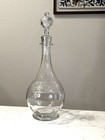 Vintage Post-1930s Baccarat Crystal Chablis  fleur-de-lys  Decanter W  Stopper