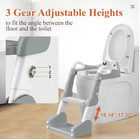 Adjustable Potty Chair 2 In 1 Toddler Training Seat Step Stool Ladder Soft