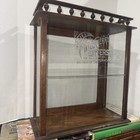Stunning Antique Oak Display Case Showcase Counter Top 1920s  20    X 17   