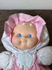 Vintage Puffalump Kids 14  Plush Fisher Price Baby Doll Pink Mint Bib 1990