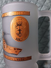 2001 Uss Mustin Ddg 89 Frosted Glass Stein Beer Mug 6    Tall - Mint Condition
