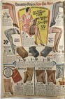 Vtg 1930 Montgomery Ward Pantyhose Color Print Ad Mercerized Cotton 9x13 Mwc 120