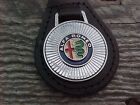Unique Alpha Romeo Grain Leather Key Fob Vintage Nos Custom-made Top-quality