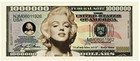 100 Pack Marilyn Monroe Money Pinup Collectible Novelty 1 Million Dollar Bills