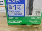 Square D Qo120 20amp Circuit Breaker Box Of 10 New Csq