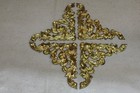 4 Old Pressed Brass Corners Picture Frame Clock 3 3 4    Adornment Vintage Large
