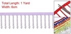 1 Yard 2 4  Crystal Beaded Ribbon Fringe Trim Lavender
