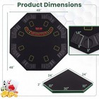 8-player Portable Poker Table Top With Cup Holders And Chip Trays Carrying Bag