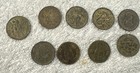 9 Risque Brass Heads I Win Tails You Lose Tokens Coin Naked Busty Lady Vtg