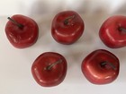 Lot Of 8 Small Lightweight Realistic Faux Red Apples Artificial Fake Fruit