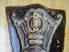 1800s Antique Wood Block  Gesso Pattern Mold  Primitive Plaster Cast Hanging Art