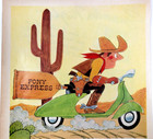 Phillips 66 Pony Express Won The West Ad Magazine Art Print Gasoline Car Scooter
