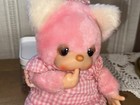 Vintage Russ Berrie Felicia    monchhichi    Thumb Sucker  9  Pink Plush Doll  read 