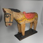 Antique Vintage Primative Folk Art Wooden Horse Mexico 12  X 7  3 4     W