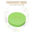 4pcs 2  Rubber Carving Blocks  Soft Linoleum Art Carving Block Round  Green