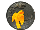 Vintage Miller Studio 1960s Yellow Bird Canary Chalkware Wall Hanging Plaque