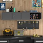 Metal Locking Cabinet  Garage Wall Cabinet  Steel Storage With Doors And Shelves