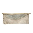 Edwardian Antique Embroidered Blue Sheer Sleeve Cuff Trim 3 5x8 Heirloom