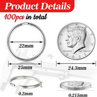 200pcs Key Rings Bulk Split Key Rings Keychain Rings And Crafts 1 Inch  25mm 