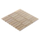 Sina Pearl Beige Sand Stone Marble Glass Stacked Mosaic Tile Kitchen Backsplash