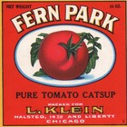 Vintage 1930 s - Fern Park - Queen Olives   Tomato Catsup Can Labels- L  Klein