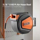 Vevor Retractable Air Hose Reel 3 8 In X 65  ft Hybrid Enclosed Air Hose 300 Psi
