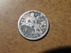 1854 Seated Silver Dime Fancy Design Love Token  K1
