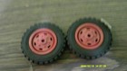 Vintage Wyandotte Truck Set Of 2 Tires And Red Plastic Wheel For Parts