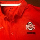 Nike Ohio State Buckeyes Polo Shirt Mens Medium Football Collegiate Golf Nwt